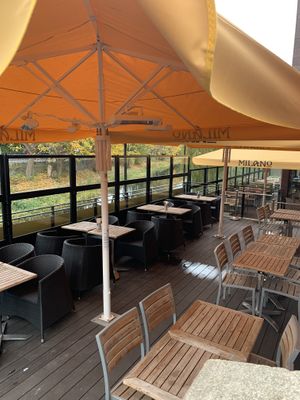 Outdoor seating  at Milano - Haddington Rd in Dublin