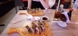 The chimi veggie (crispy fried sushi) at Kokoa Sushi Wok in Cartagena