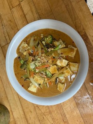 Panang curry with tofu at Asian Gourmet in Melbourne