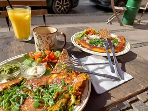 Kikpea omelet at Petról in Copenhagen