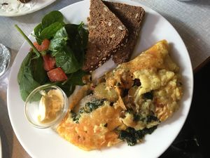 vegan Omlette at Petról in Copenhagen