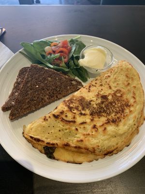 vegan omelette at Petról in Copenhagen