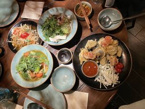 Fried eggplant has added. All delicious and not to expensive!  at Ssong Thai in Seoul