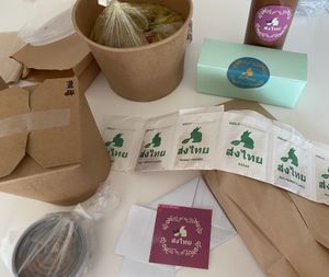 Def one of my go-tos for take out.  Love that they minimize the plastic usage!  at Ssong Thai in Seoul