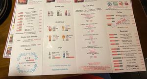 Beverage menu   at Ssong Thai in Seoul
