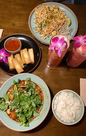 I got the two set menu since my friend is non vegetarian(pad thai). It was enough food for both of us. We even ordered Thai watermelon juice and Thai iced milk tea.   at Ssong Thai in Seoul