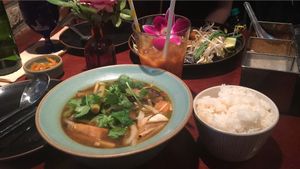 Delicious soup! And free Thai tea at Ssong Thai in Seoul