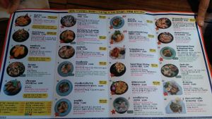 The menu as taken on May 2019 at Ssong Thai in Seoul