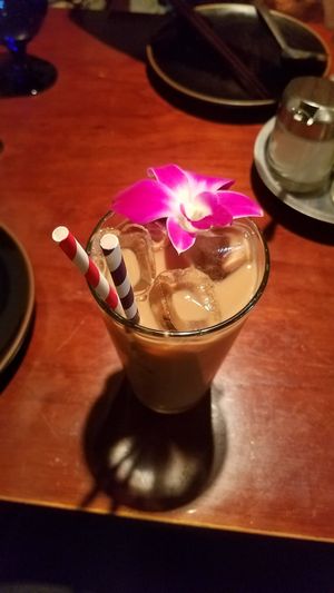 Vegan milk tea iced at Ssong Thai in Seoul
