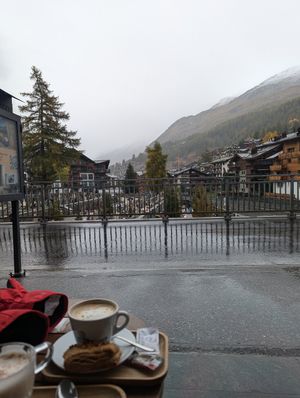 Nice respite from the rain! at Cup's Italian Coffee House in Zermatt