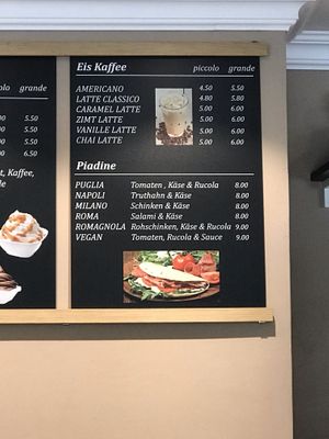 Only hot menu item at Cup's Italian Coffee House in Zermatt