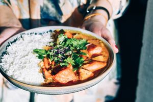 Vegan Veggie Curry at Karma Food - Ausstellungsstrasse in Vienna