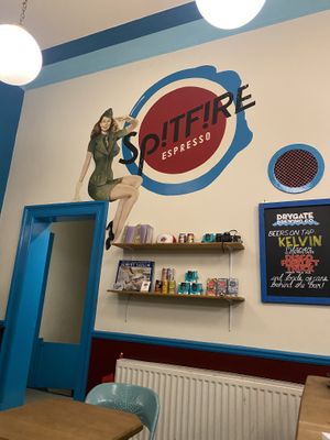 Decor  at Spitfire Espresso in Glasgow