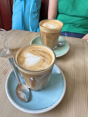  oat lattes  at Spitfire Espresso in Glasgow