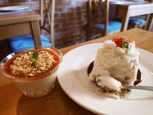 Halva crown and rose pudding #Veganuary at Byblos Mezza House in Slupsk