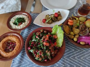 Vegan set - cold appetizers #Veganuary at Byblos Mezza House in Slupsk
