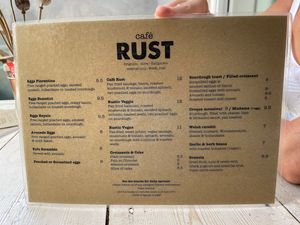 Menu  at Cafe Rust in Hove