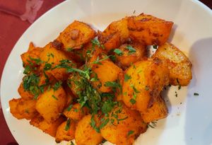 Spicy Potatoes at Al Sham in Dushanbe