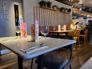 Indoor seating at Pizza Express - Euston Rd in North West London