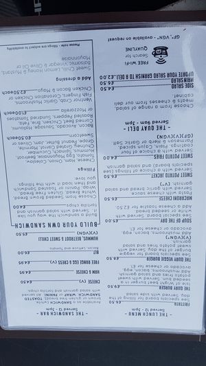 Menu at Quay Arts Cafe in Newport