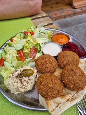 Falafel plate at Kaş Gurme Falafel in Kas