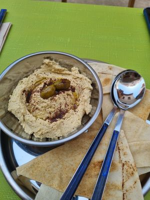 Hummus at Kaş Gurme Falafel in Kas