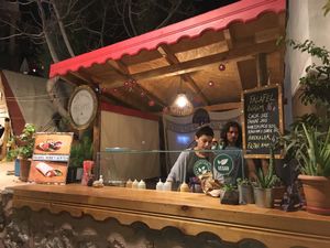 The stand!  at Kaş Gurme Falafel in Kas