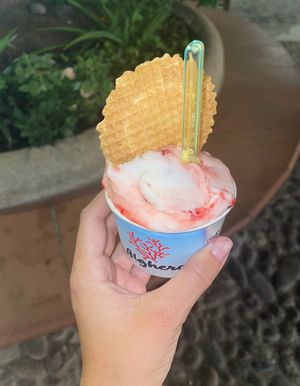 Strawberry Cheescake 🍰  at Azzurra Ice Cream in Alghero