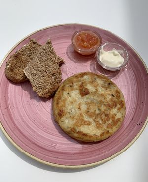 Vegan omlette   at Creme Cafe in Lanzarote