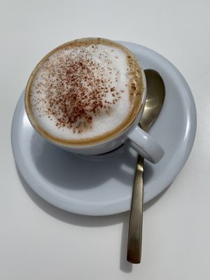Cappuccino with Soymilk  at Creme Cafe in Lanzarote