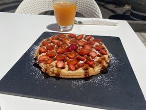   at Creme Cafe in Lanzarote