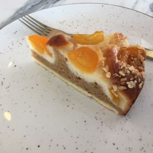 Apricot cake !  at Creme Cafe in Lanzarote