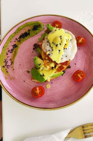 Creme Waffel with vegan bacon at Creme Cafe in Lanzarote