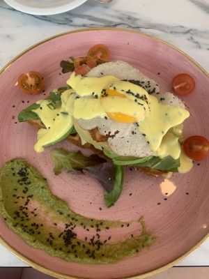 Vegan egg waffle!  at Creme Cafe in Lanzarote