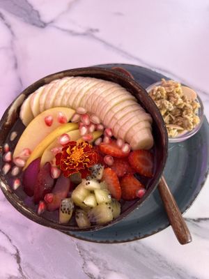 Açai bowl  at Creme Cafe in Lanzarote