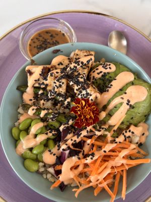 Buddha bowl  at Creme Cafe in Lanzarote