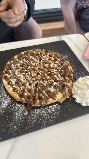 More dessert - Nutella waffle #Veganuary at Creme Cafe in Lanzarote