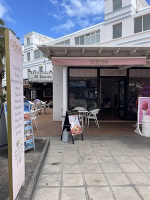   at Creme Cafe in Lanzarote