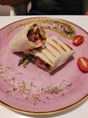 Heura wrap at Creme Cafe in Lanzarote