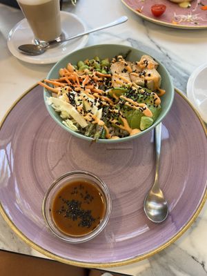 Tofu Buddha bowl   at Creme Cafe in Lanzarote