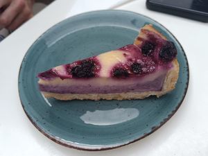 Blueberry Cheesecake at Creme Cafe in Lanzarote