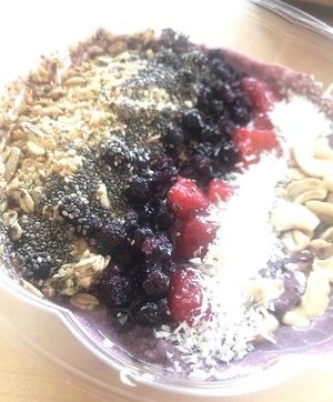Custom açaí bowl at The Big Carrot Natural Food Maket in Toronto