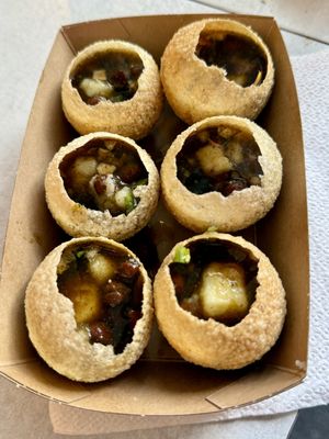 Pani puri  at 55 Bombay Street in Rotterdam
