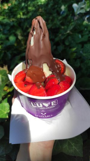 August Aktion 2022 - veganes Lupineneis at YOMARO - Königsstraße in Muenster