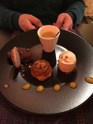 Vegan café gourmand   at La Tomate Noire in Corsica