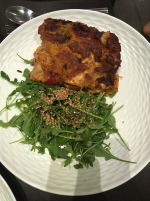 Lasagna at La Tomate Noire in Corsica