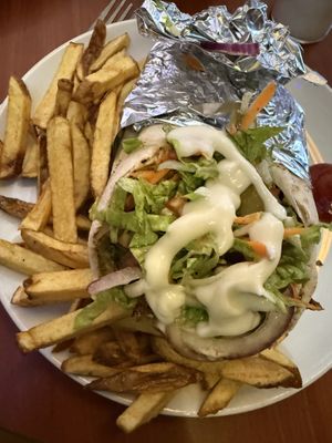 Seitan schwarama wrap  at Vegan Dealer in Santiago