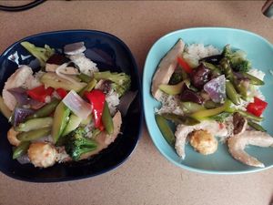 Fisherman's protein platter at Ye's Asian Vegan Kitchen in Hilliard