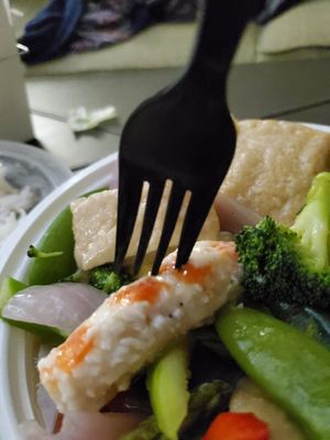Vegan seafood at Ye's Asian Vegan Kitchen in Hilliard
