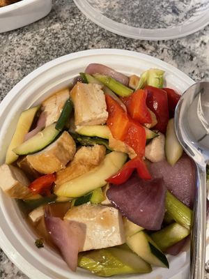 Teriyaki Sauce with Tofu at Ye's Asian Vegan Kitchen in Hilliard